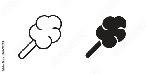 Cotton Candy icon symbol, sign, logo or emblems. silhouette. EPS 10.
