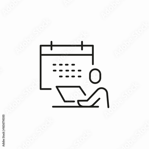 schedule user task icon sign vector