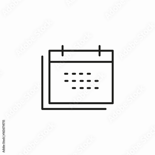 two overlapping calendars icon sign vector