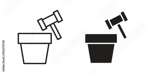 Auction icon symbol, sign, logo or emblems. silhouette. EPS 10.