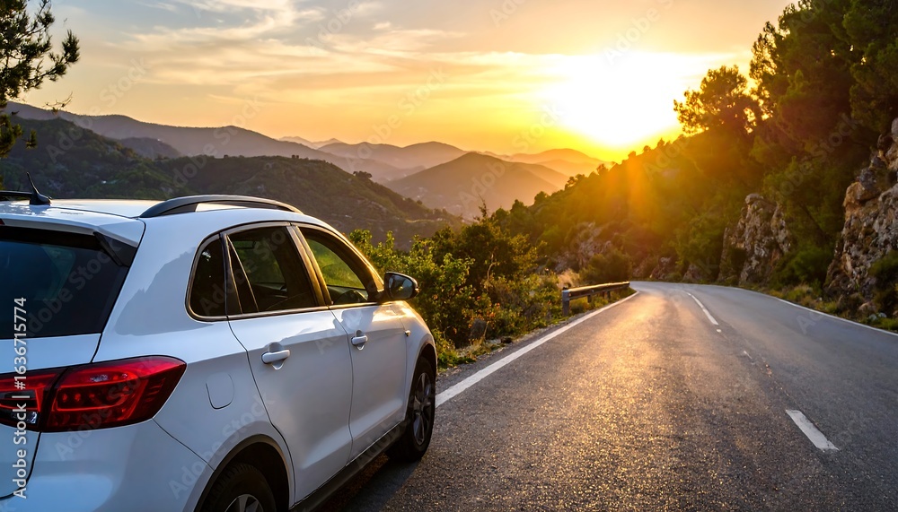 Fototapeta premium Scenic drive at sunset (1)