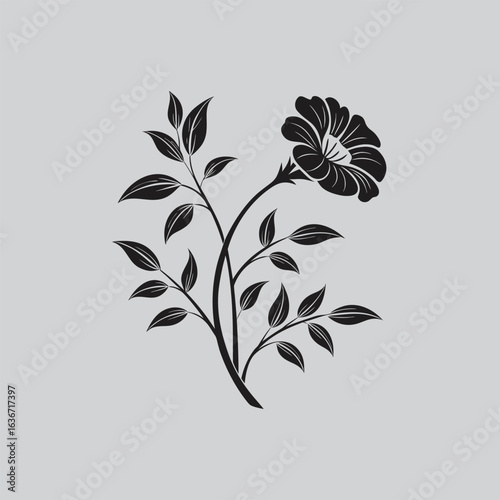 Sweet Pea Vintage Bellflower Illustration.eps