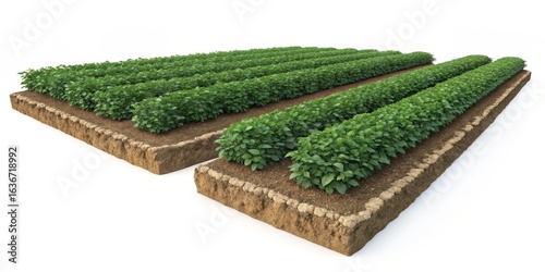 3D Render of Lush Green Cro...