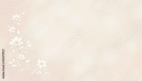 Elegant white flower in bloom on a soft pink background, delicate floral photography