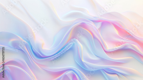 Wallpaper Mural  Pastel Iridescent Silk Fabric with Soft Flowing Waves Torontodigital.ca