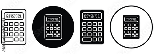 calculator glyph icon. Vector illustration of Calculator icon set isolated. Budget Icon. calculator icon in silhouette vector. Payment Icons Collection. Budgeting vector icon eps 10