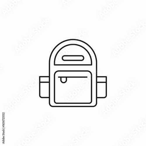 school backpack bag icon sign vector