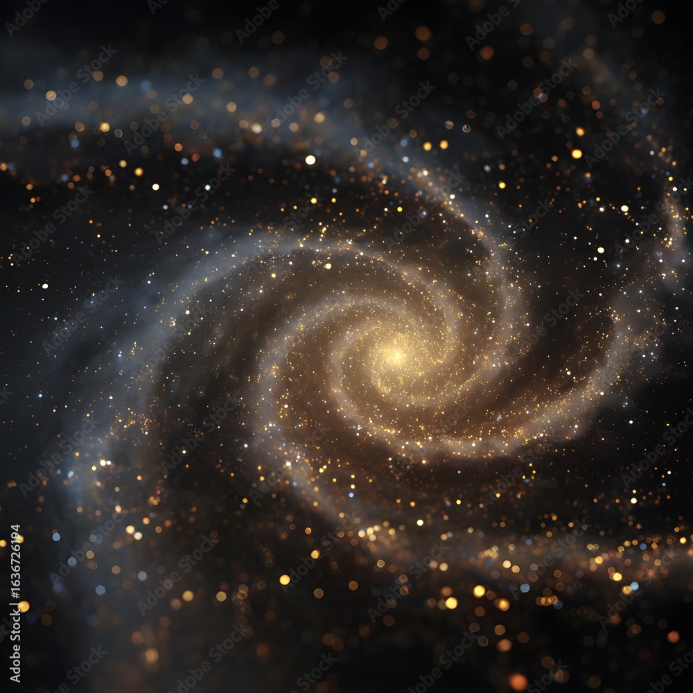 Fototapeta premium Soft Focus Galactic Spiral Arm Segment With Stars