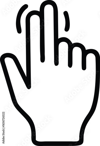 Close up of fingers tapping rhythmically isolated on white background
