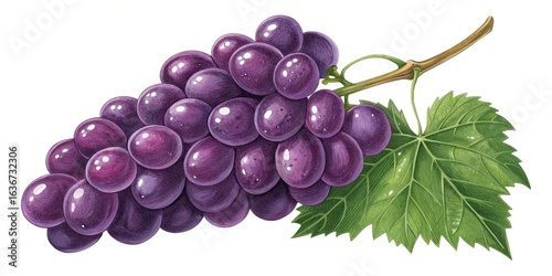 Illustrated Bunch of Purple...