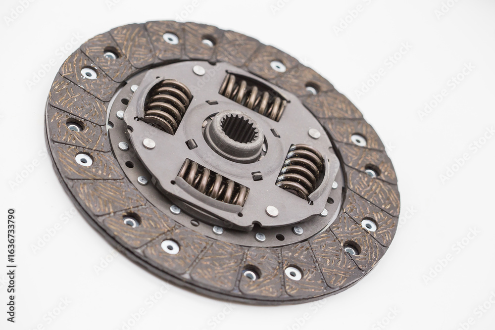 Obraz premium Car clutch on white background