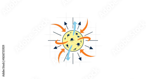 Illustration Depicting Diffusion Osmosis and Membrane Transport Processes Visually Simplified