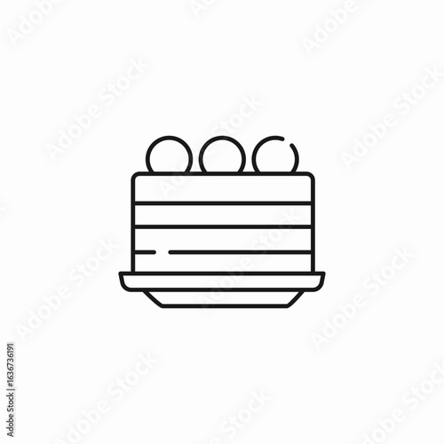 layer cake balls icon sign vector