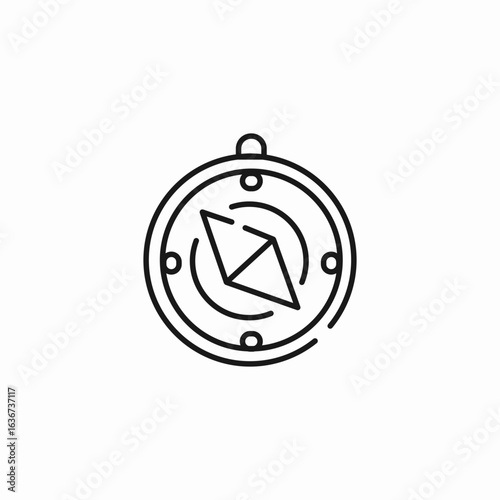 nautical compass for navigation icon sign vector