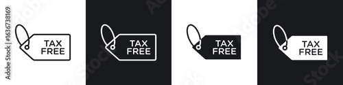 Tax free icon vector - Sign or Symbol collection