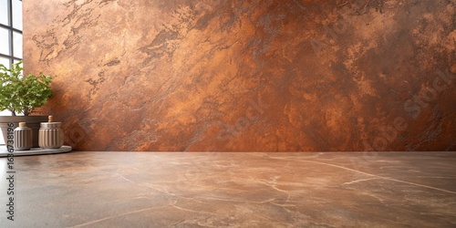 Rustic Brown Wall and Floor...