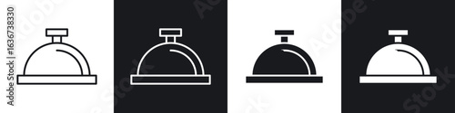 Reception bell icon vector - Sign or Symbol collection