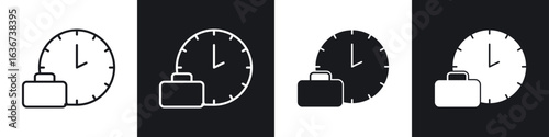 Office time icon vector - Sign or Symbol collection