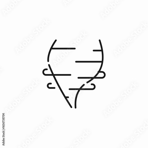 tornado twister storm icon sign vector