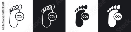 Carbon footprint icon vector - Sign or Symbol collection