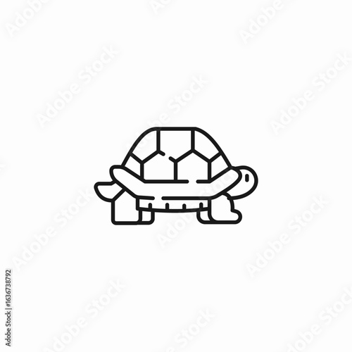 tortoise animal turtle reptile icon sign vector