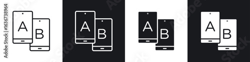 A B testing icon vector - Sign or Symbol collection