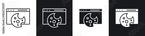 web Cookies icon vector - Sign or Symbol collection