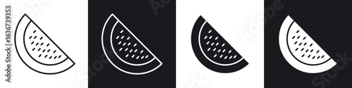 Watermelon icon vector - Sign or Symbol collection