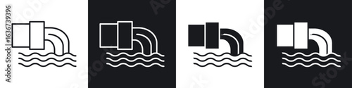Waste water icon vector - Sign or Symbol collection