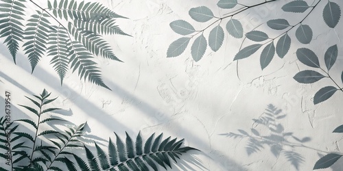 Sunlit Greenery on Textured...