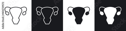Uterus icon vector - Sign or Symbol collection