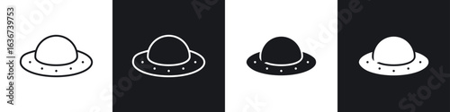 UFO icon vector - Sign or Symbol collection