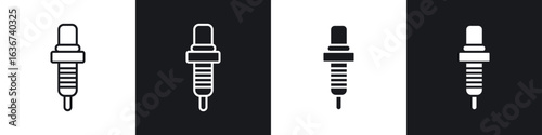 Spark plug icon vector - Sign or Symbol collection