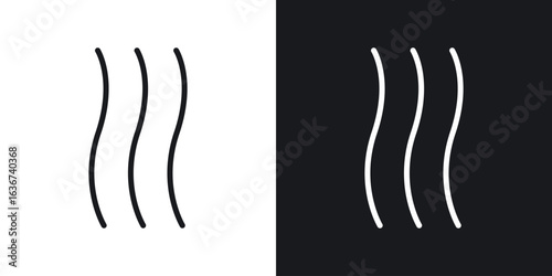 Smoke steam silhouette icon vector - Sign or Symbol collection