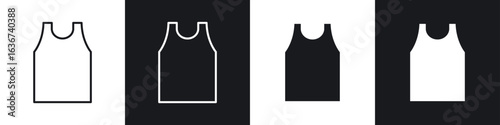Sleeveless shirt icon vector - Sign or Symbol collection