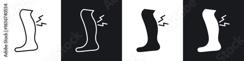 Shin pain icon vector - Sign or Symbol collection