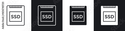 SSD drive icon vector - Sign or Symbol collection