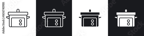 pressure cooker icon vector - Sign or Symbol collection