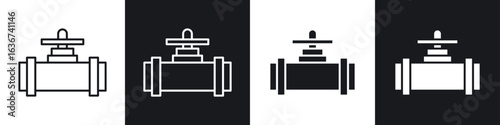Pipe valve icon vector - Sign or Symbol collection