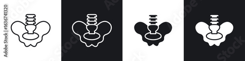 Pelvic area icon vector - Sign or Symbol collection
