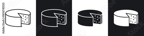 Parmesan icon vector - Sign or Symbol collection