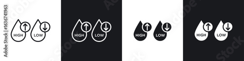 Low and high cholesterol icon vector - Sign or Symbol collection