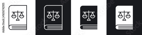 Law book icon vector - Sign or Symbol collection