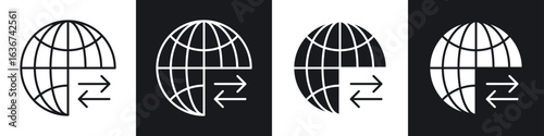 Import and export icon vector - Sign or Symbol collection