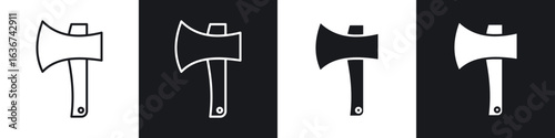 Hatchet icon vector - Sign or Symbol collection