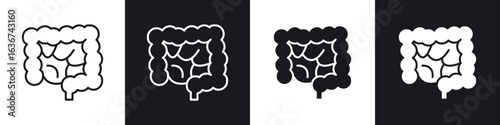 Gut icon vector - Sign or Symbol collection