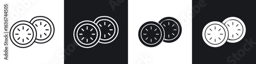 Cucumber slice icon vector - Sign or Symbol collection