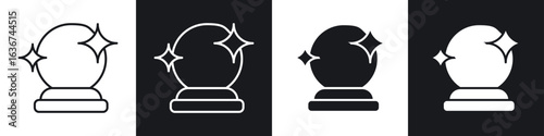 Crystal ball icon vector - Sign or Symbol collection