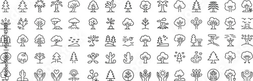 Tree and Forest Icons for Design, soil testing, agriculture leaves, botany, forest, trees, nature, more vector illustration