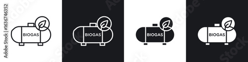 Biogas icon vector - Sign or Symbol collection